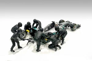 Set Of 7 Mechanical Equipment Mercedes 1:18 American Diorama 76554 - Picture 1 of 4