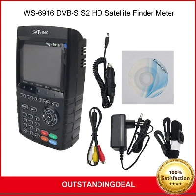 Original SATLINK WS-6916 DVB-S S2 HD Satellite Finder Meter with MPEG-2 MPEG-4 - Image 1 of 4