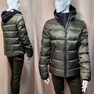 M&S ACTIVE Outdoor PADDED PUFFER Stormwear JACKET ~ Size 10 ~ KHAKI (rrp £89) - Picture 1 of 15