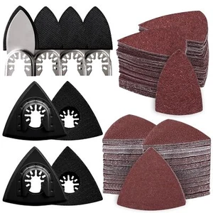 208Pcs Oscillating Tool Sanding Pads Kit 4Pcs Triangle and - Picture 1 of 7