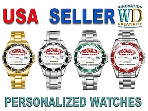 Personalized Watch custom Logo Pic Photo men's women's NEW Quartz WR 3ATM - Picture 1 of 14