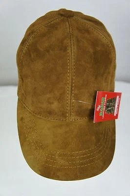 REAL GENUINO 100% Piel de Cordero Gamuza Cuero Gorra de Béisbol Sombrero Camionero Visera Deportiva Foto 1 de 4