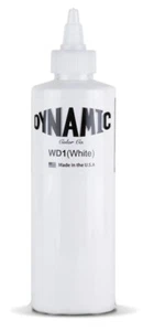 DYNAMIC WHITE 8-oz Tattoo Ink Brite Vibrant & Dark Color Supply - Picture 1 of 1