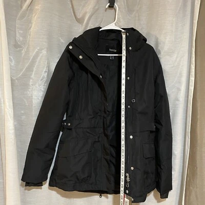 Horze Jadine Womens Waterproof Shell Jacketw/ removable hood - Black Size 8 - Image 1 of 4