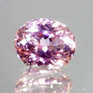 Gemas de kuncita rosa Afganistán 100 % naturales ovaladas fenomenales de 6,46 quilates (11 x 9 mm) - Imagen 1 de 7