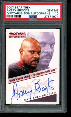 2007 Star Trek: Deep Space Nine Autograph Avery Brooks LE Auto PSA 10 POP 1 - Image 1 of 2