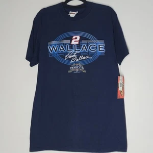 Vintage NWT Rusty Wallace #2 Rusty’s Last Call T Shirt Large Double-Sided - Picture 1 of 7