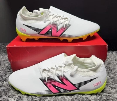 New Balance Soccer Cleats Shoes Mens Size 12 White Neon Furon Dispatch FG V7 - Image 1 of 4