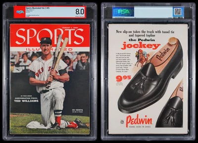 Ted Williams Sports Illustrated Vol. Quiosco 3 #5 1 de agosto de 1955 PSA 8,0 Foto 1 de 3