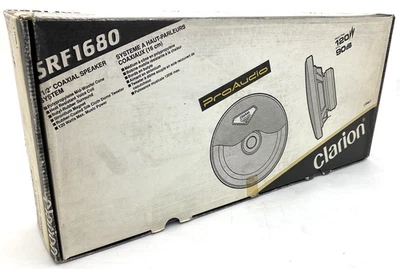 CLARION PRO SRF-1680 2-WAY CAR AUDIO SPEAKERS OLD SCHOOL MADE IN JAPAN NEW PAIR - Image 1 of 4