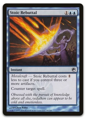 Stoic Rebuttal #46 (NM) Scars of Mirrodin SOM Magic MTG - Image 1 of 2
