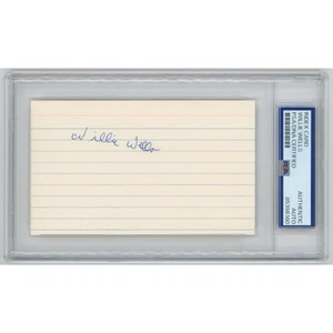 Willie Wells Signed Index Card PSA Slabbed Hall of Fame - Picture 1 of 1