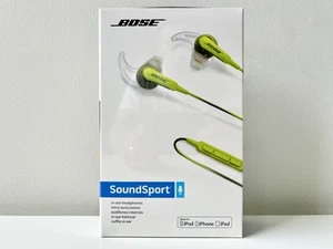 Bose SoundSport In-Ear Wired Headphones Apple iOS Energy Green FACTORY SEALED - Picture 1 of 6