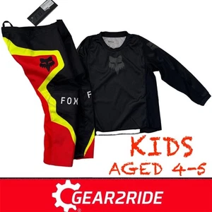 2025 FOX PEEWEE MX Kit Combo Fox Racing 180 KIDS STEALTH Motocross Kit AGE 4-5 - Picture 1 of 5
