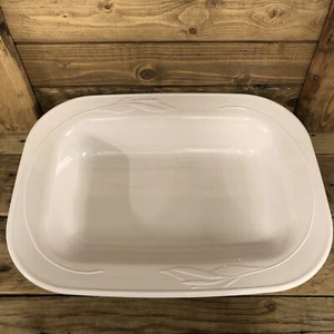 Casserole Baking Dish Vintage Corning Ware L-13 Casual Elegance White 10" x 13" - Picture 1 of 7
