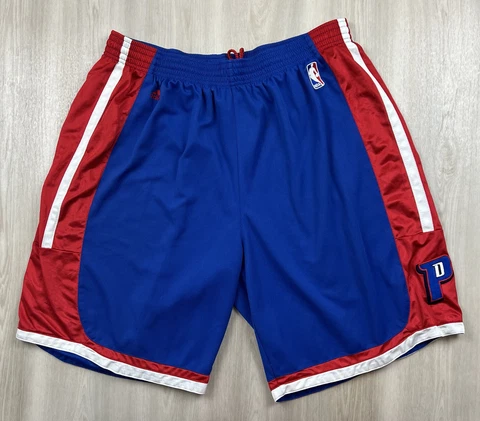 Detroit Pistons Basketball Shorts Adidas NBA Mens 2XL Authentic Blue Cover