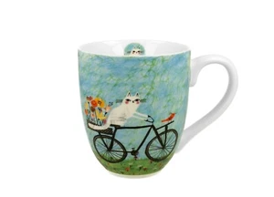 DUO Jumbobecher XXL Bicycle Cats Katzen Porzellan 1 L - Bild 1 von 3
