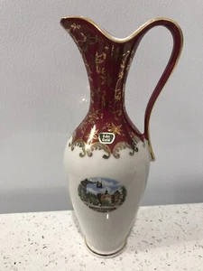 Porcelain Pitcher Vase Wallerstein Bavaria Germany - Picture 1 of 8