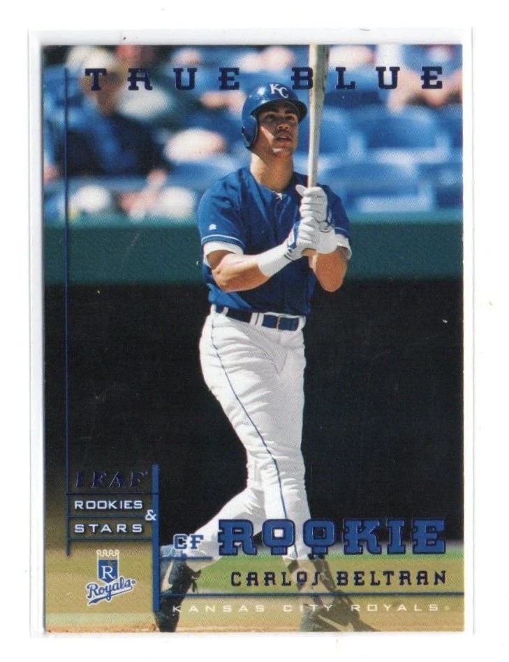 Leaf Rookies & Stars True Blue Parallel 1998 #323 Carlos Beltrán radiocontrol novato 1/500 Foto 1 de 1