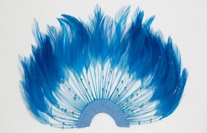 ONE FEATHER PINWHEEL - TURQUOISE Hackle Feathers; Headbands/Beads/Hats/Costume - Picture 1 of 1