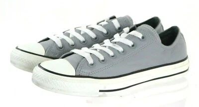 Converse Women's Low Top Sneakers Shoes Size 7 Leather Gray - Image 1 of 4