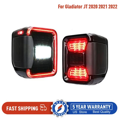 2PC Smoked LED Tail Lights Brake Side Marker Lamps For Jeep Gladiator JT 2020-25 Foto 1 de 4