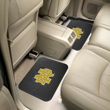 NCAA - Notre Dame Fighting Irish Back Seat Car Utility Mats - 2 Piece Set