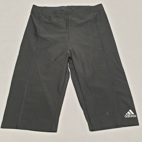 SS197 PANTALONCINO SPORTIVO DONNA ADIDAS INFINITEX NERO ELASTICIZZATO FIT UK M 10 12 W28 30