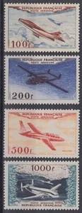 FRANKREICH: LUFTPOST SERIE FLUGZEUGE NR. 30/33 NEU * GUMMI SPUR VON SCHARNIER - Bild 1 von 1