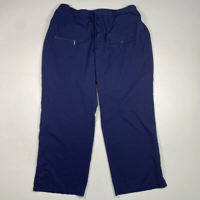 Adar Scrub Pants Women’s 3XL Navy Blue Elastic Waist 38x29 - Image 1 of 4