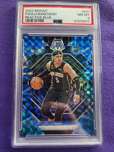 2022 Mosaic Basketball Paolo Banchero Reactive Blue PSA 8 Orlando Magic  - Picture 1 of 2