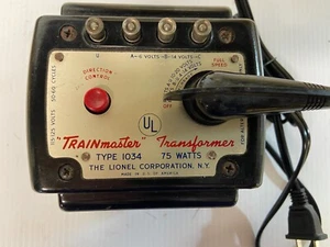 LIONEL 1034 TRAINMASTER 75-WATT TRANSFORMER- TESTED VIDEO - Picture 1 of 12