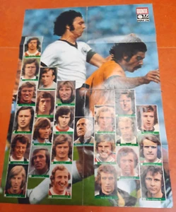 Bunte Plakat Poster Deutsche Nationalmannschaft Fußball WM 1974  ca. 84 x 59 cm - Bild 1 von 8