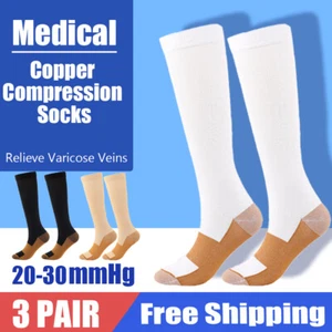 Calcetines de compresión quirúrgica de 15-20 mmHg para correr, trabajar, embarazo para hombres mujeres - Imagen 1 de 15