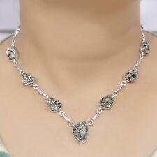 925 Sterling Silver Pyrite Gemstone Necklace Gift for Mom