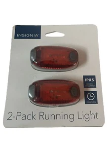 NEW Insignia NS-CFLRNL-2 IPX5 Water-Resistant 2-Pack LED Running/Biking Light - Picture 1 of 2