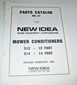 Neu Idea 512 & 514 Mäher Conditioner Teile Katalog Handbuch Buch ORIGINAL! 2/85 - Bild 1 von 4