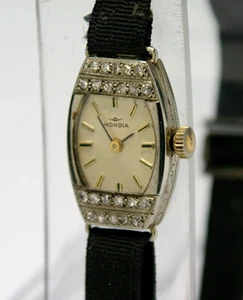 Carcasa Mondia Art-Deco R.W.C. (Rolex Watch Company) 750 oro blanco 18ct diamantes - Imagen 1 de 16