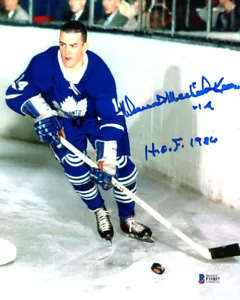 FOTO FIRMADA POR DAVE KEON 8x10 nombre completo firma hojas de arce toronto beckett bas - Imagen 1 de 2