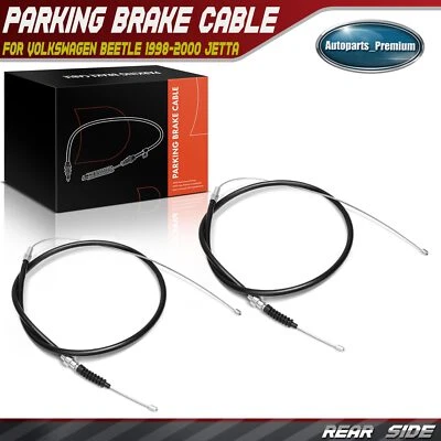 2x Rear Side Parking Brake Cable for Volkswagen Beetle 1998-2000 Jetta 1999-2001 - Image 1 of 4