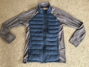 NWOT Turbine Hybrid Down Puffer Full Zip Jacket Men’s Large Blue/Grey - Picture 1 of 7