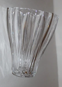 Vintage Crystal Candle Lamp Hurricane Chimney Shade Pleated Thick Glass 6-5/8" T - Picture 1 of 9