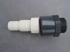 PVC Muffe d 50 mm x Nippel 11/2"AG;Schlauchtülle 50 x 38/32 für Schwimmschlauch 