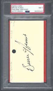 BRUCE HURST, 1987 RED SOX ALL STAR, SIGNED INDEX CARD, MINT 9