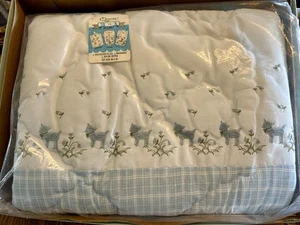 Vintage 3 in 1 Quiltex Zip A Quilt wandelbare Bettdecke Schlafsack neu aus altem Lagerbestand blau - Bild 1 von 10