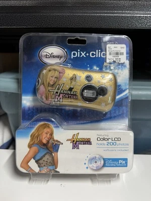 Disney Pix Click Digital Camera Hannah Montana Gold BRAND NEW SEALED 2008 1.3MP - Image 1 of 2