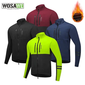 WOSAWE Winter Cycling Jacket Thermal Fleece Windproof Water Repellent Warmer Top - Picture 1 of 16