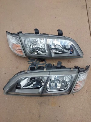 JDM Nissan Primera P11 96-01 Infinity G20 Silver Chrome Headlights Set OEM - Image 1 of 4