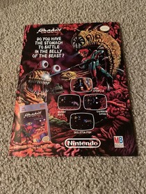 Vintage 1990 ABADOX NES NINTENDO VIDEO GAME PRINT AD