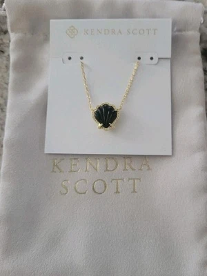 Kendra Scott Brynne Colgante Collar Dorado Negro Madreperla NUEVO CON ETIQUETAS ¡Bolsa de $75! Foto 1 de 3